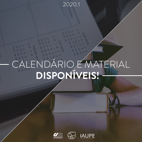 Calendário e Material Didático Disponíveis!