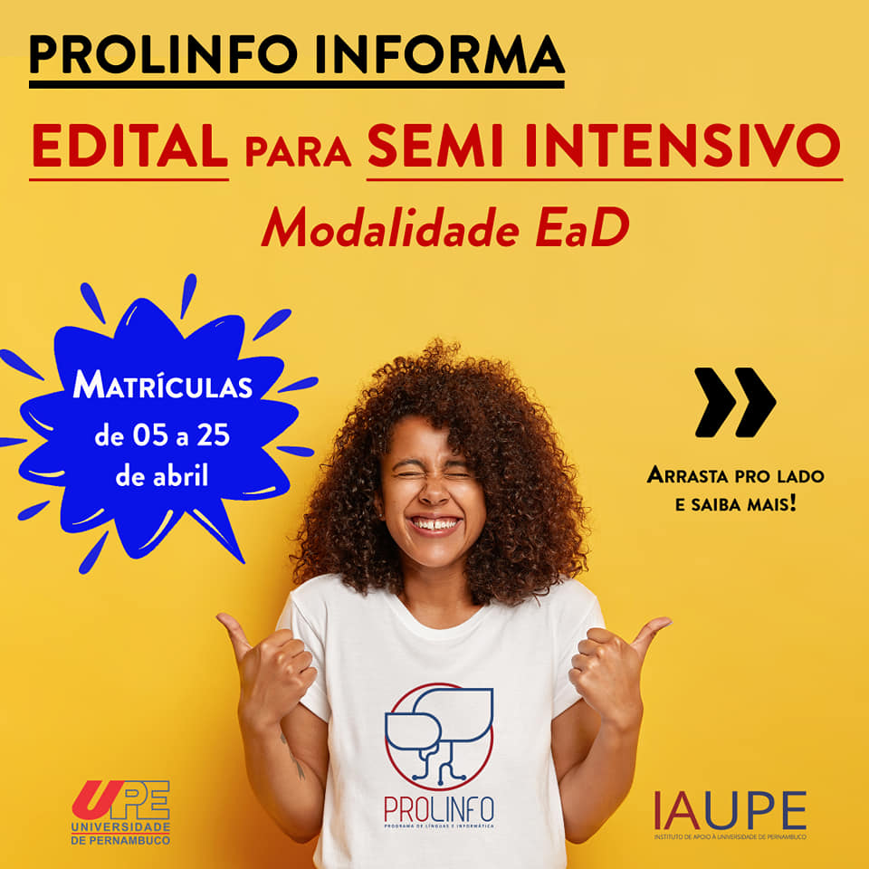 Edital para Modalidade Semi-Intensivo EAD