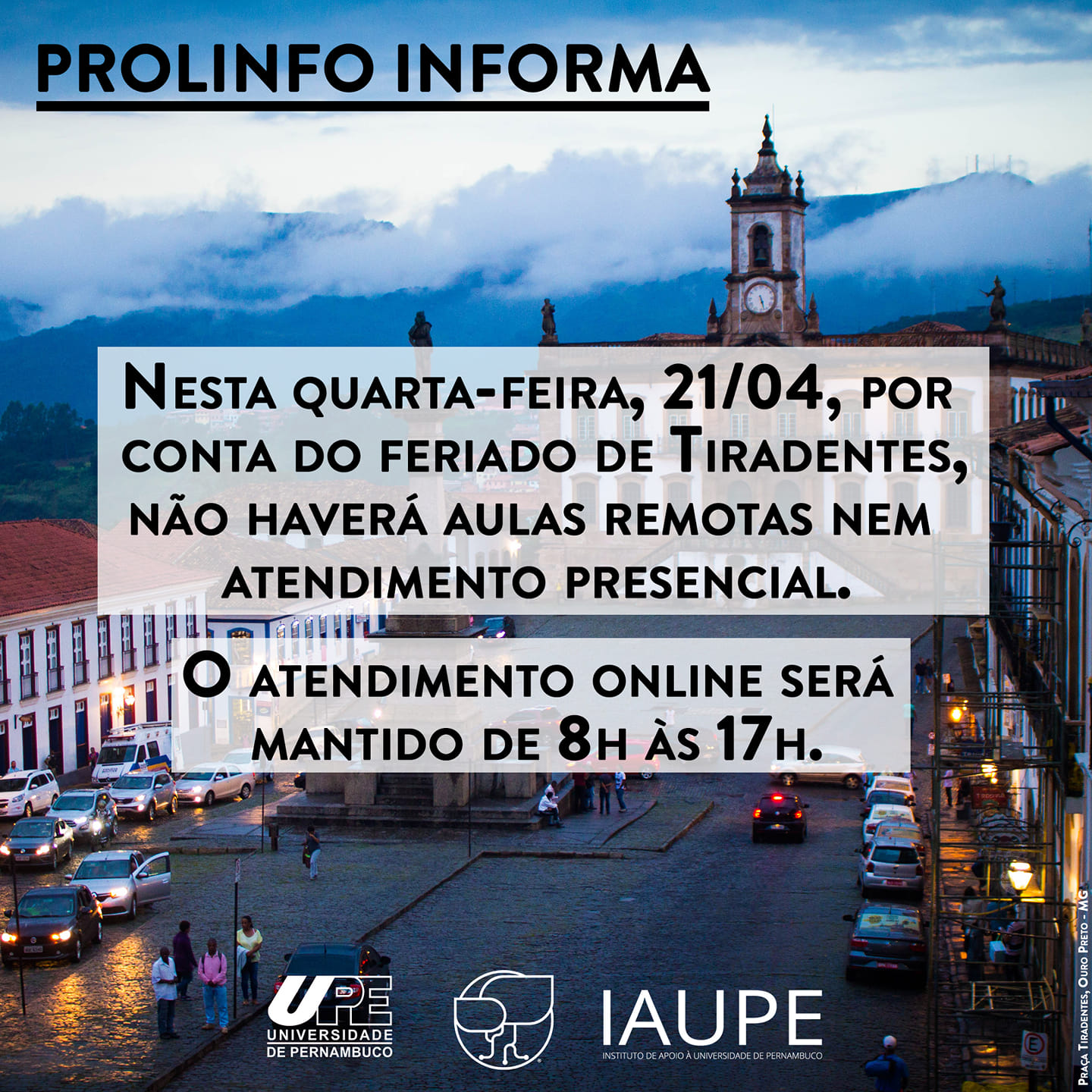 Feriado de Tira Dentes!