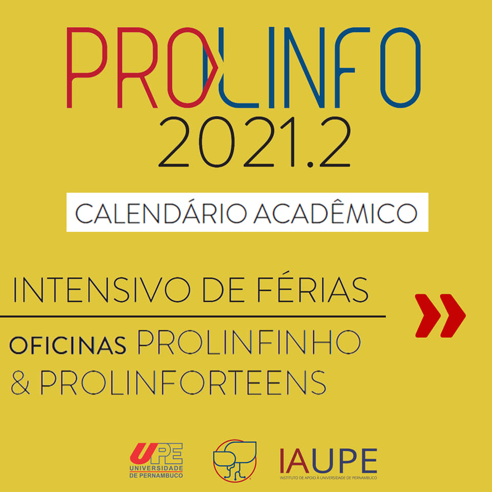 Calendário Acadêmico Intensivo de Férias e Oficinas 2021.2