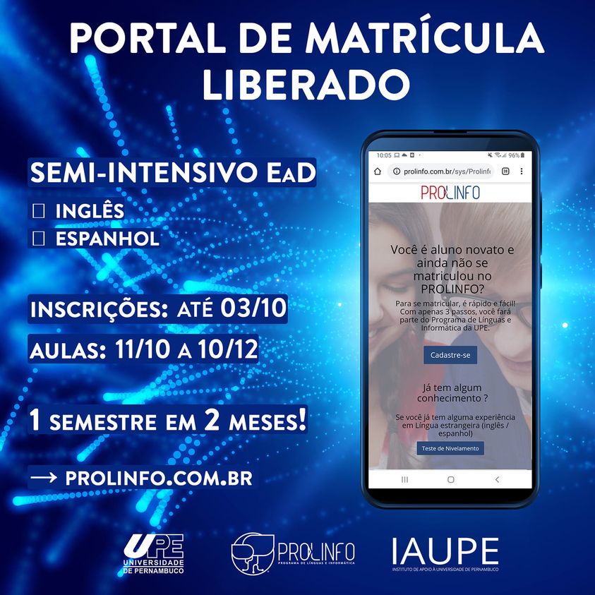 Matrículas Abertas!